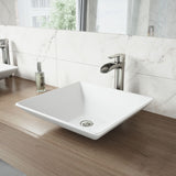 Hibiscus Matte Stone Round Vessel Bathroom Sink/Basin, Above-Counter Installation, White