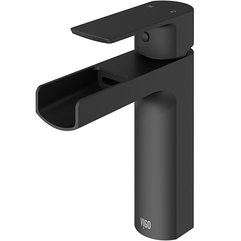 Ileana Single Handle Single Hole Bathroom Sink Faucet, WaterSense Certified, Matte Black S6635