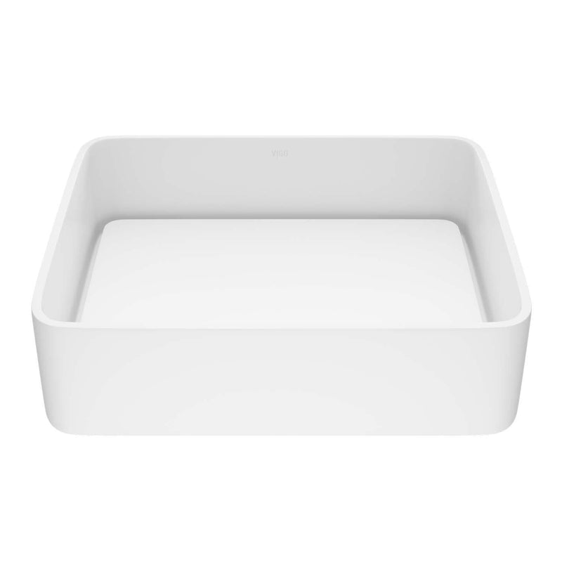 Jasmine 18x15-in Deep White Bathroom Sink/Basin with Rectangular Vessel W6347