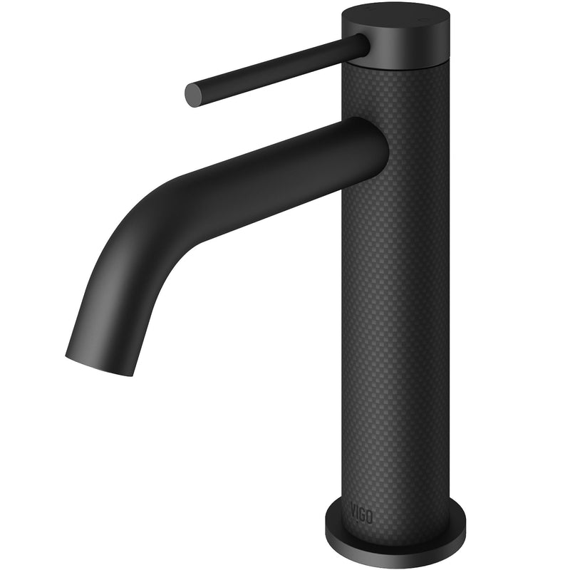 Madison Single Handle Single Hole cFiber Bathroom Sink Faucet, Matte Black N2494