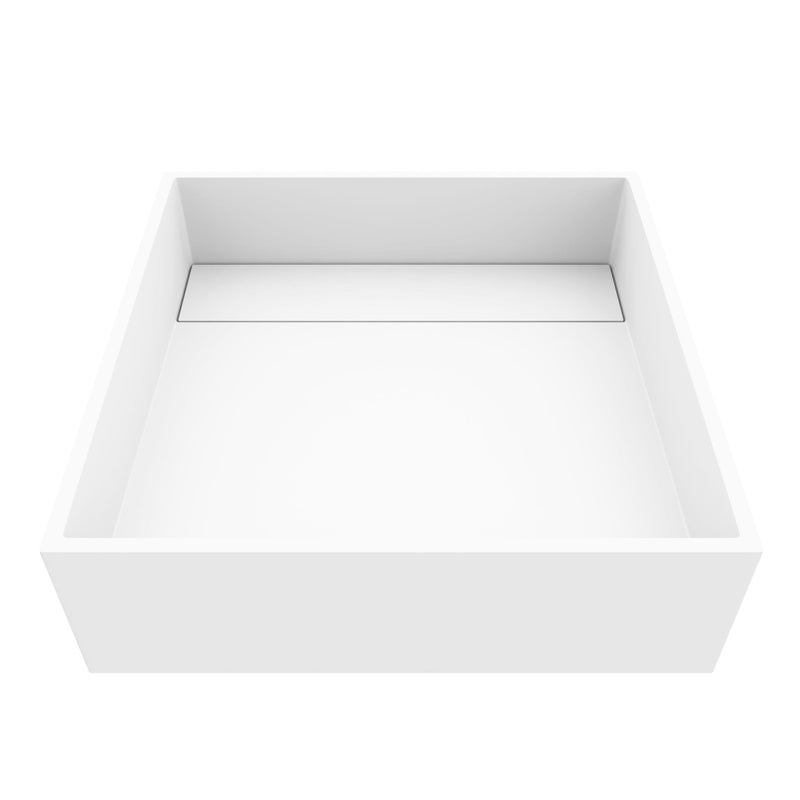 Montauk 15x15-in Deep White Bathroom Sink/Basin with Rectangular Vessel X7059