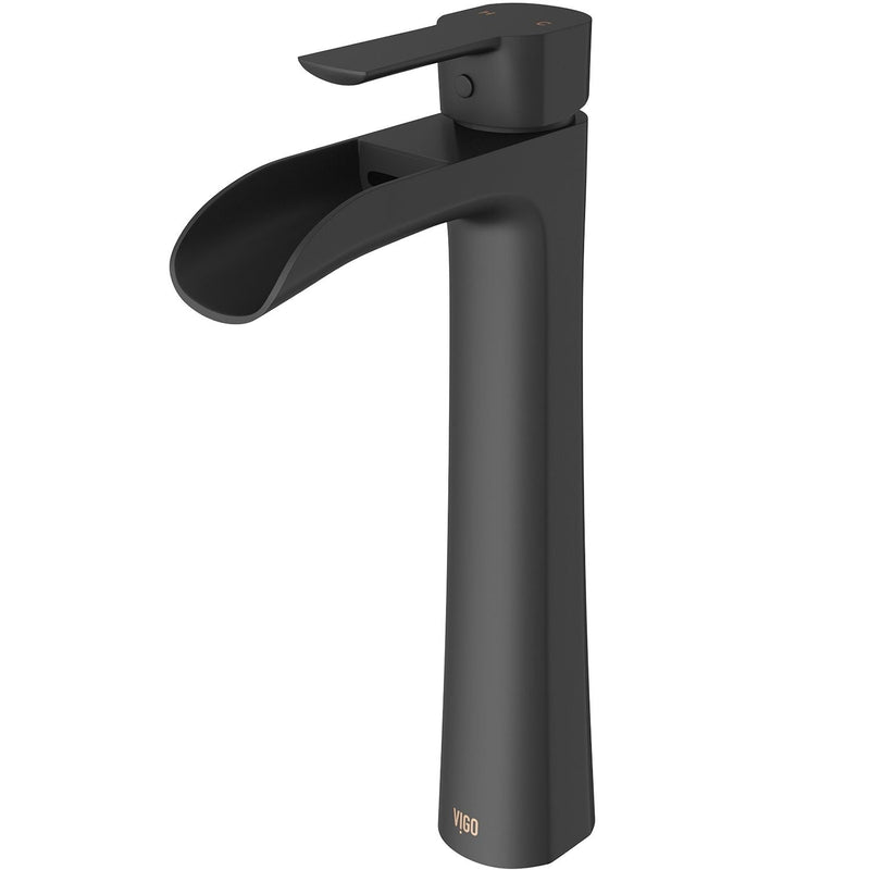Niko Single Handle Single Hole Bathroom Sink Faucet, Matte Black K1599
