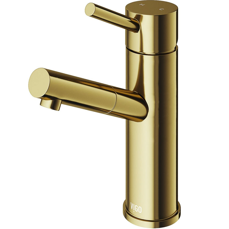 Single Handle Single Hole Bathroom Sink Faucet, WaterSense Certified, Matte Gold O8873