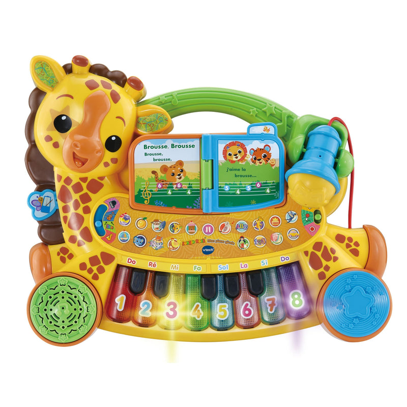 Zoo Jamz Giraffe Piano (French Version), Battery Operated, Microphone included Z9437