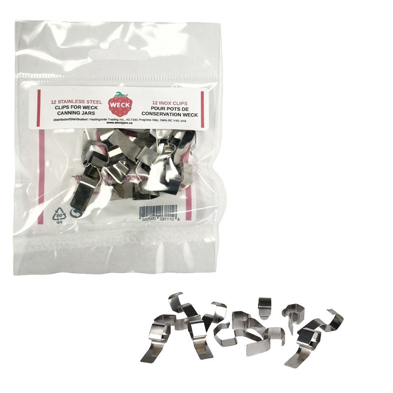 Stainless Steel Clamps for Jars, BPA-free, 12-pk T2054