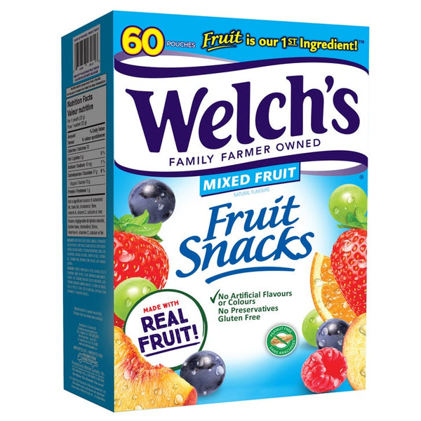 Welch's Fruit Snacks, 60 x 22 g P9532