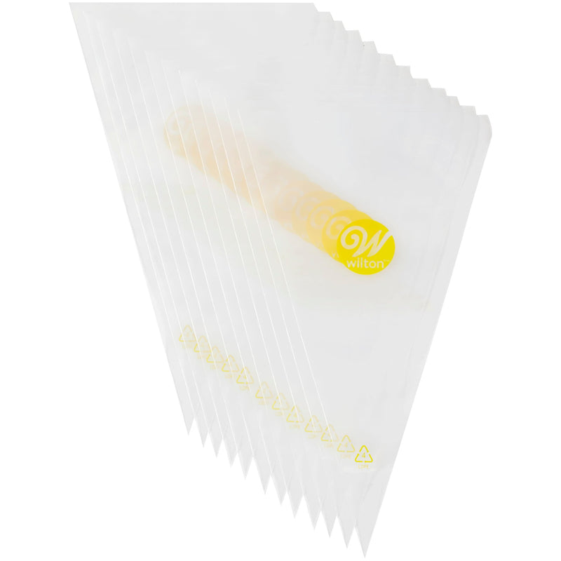 Disposable Piping Decorating Bag, Clear, 12-pk, for Baking/Cake Decoration P5021