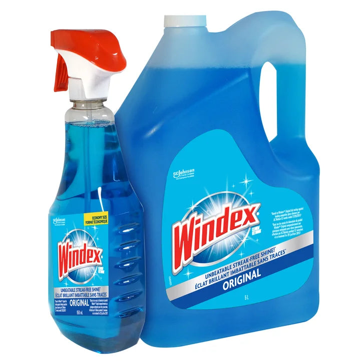 Windex Original Glass Cleaner, 5 L + 950 mL K3823