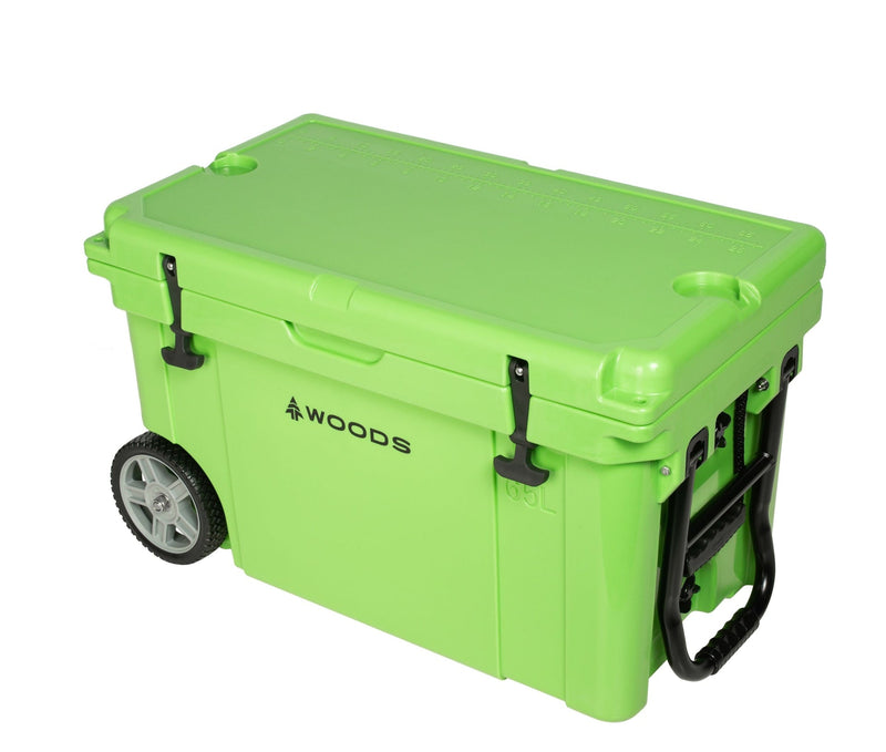 ARCTIC Wheeled Roto-Moulded Cooler with Handle, 65-L, Parrot Green J0459