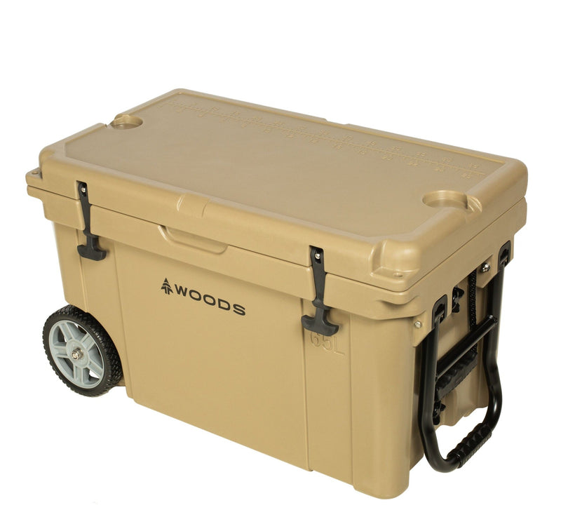 ARCTIC Wheeled Roto-Moulded Cooler with Handle, 65-L, Tan E7460