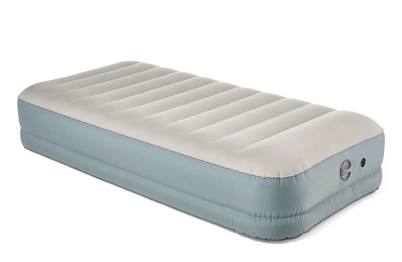 Double High Toughguard Inflatable Air Bed with Rechargeable Pump, Twin, Grey V90