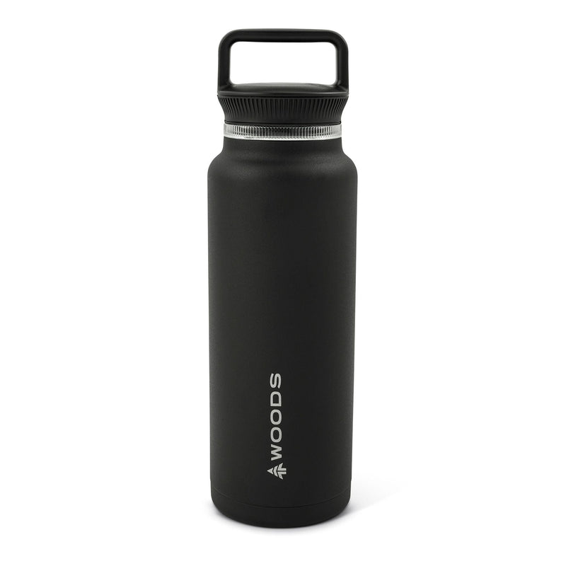 Double Wall Insulated Stainless Steel Portable Reusable Water Bottle with Top Handle, BPA-Free, 50-oz U7809
