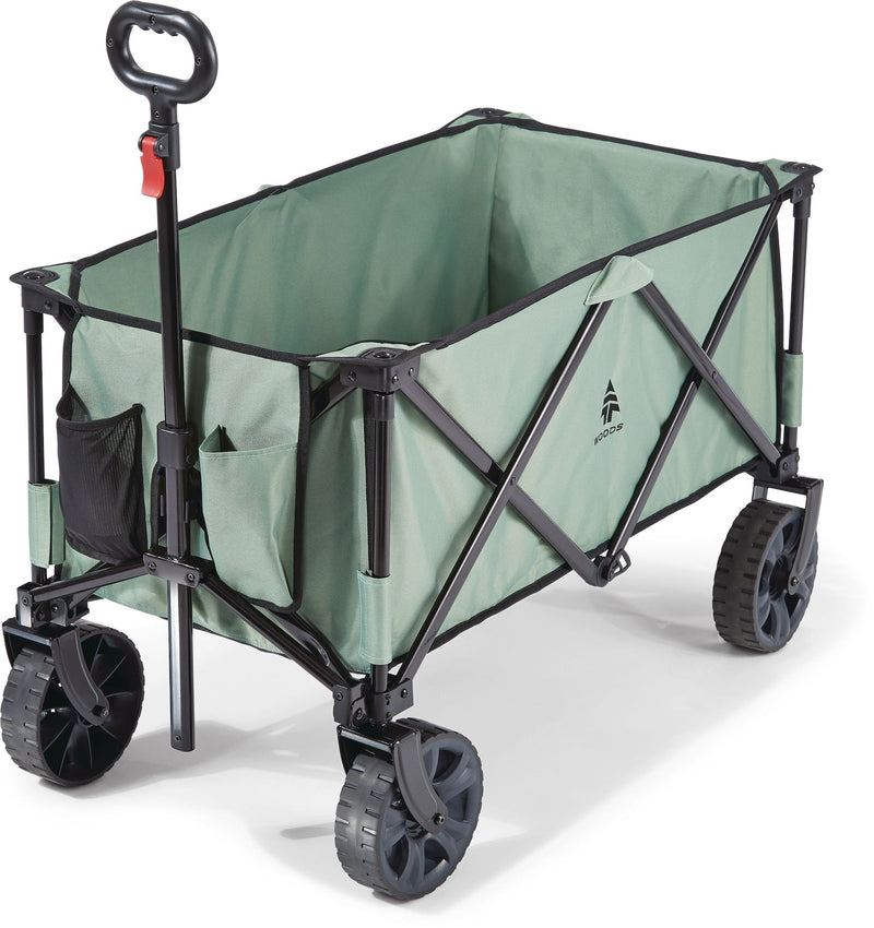 Outdoor Collapsible Folding Utility Adventure Hauler Wagon with Carry Bag, 225-lb Capacity, Sea Foam N3282
