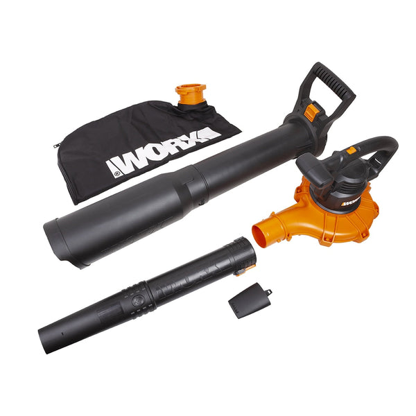 WG518 12 Amp 385CFM Electric Leaf Blower, Vacuum & Mulcher W0215