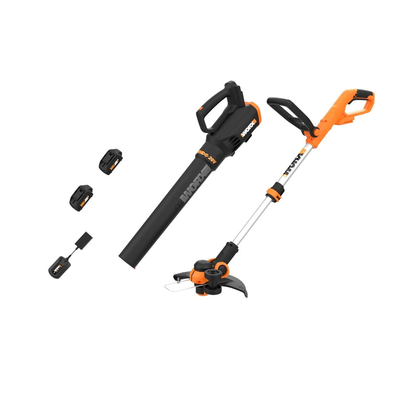 WG929 20V Power Share Cordless Grass Trimmer & Leaf Blower Combo Kit S5570