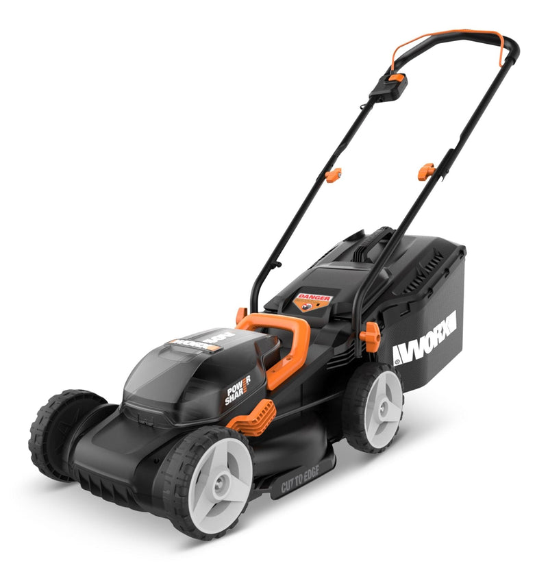 WG934 Power Share 2x20V 2-in-1 Combo Kit, WG779 40V Cordless Mower, 14-in + WG163.9 20V Cordless Grass Trimmer/Edger, 12-in L9955