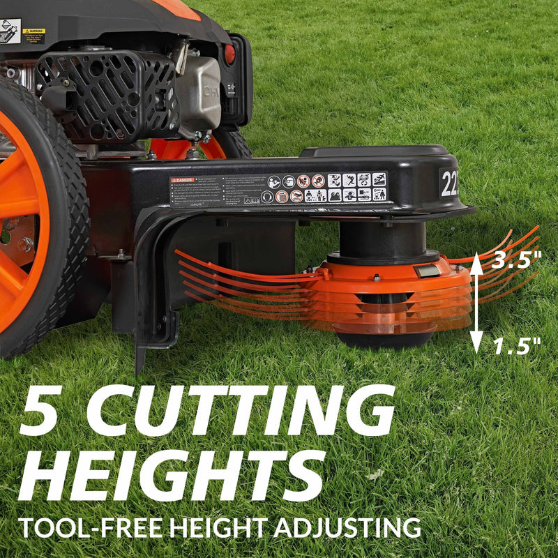 Yardmax 22 in. 170cc Gas Walk Behind String Trimmer Mower U2508