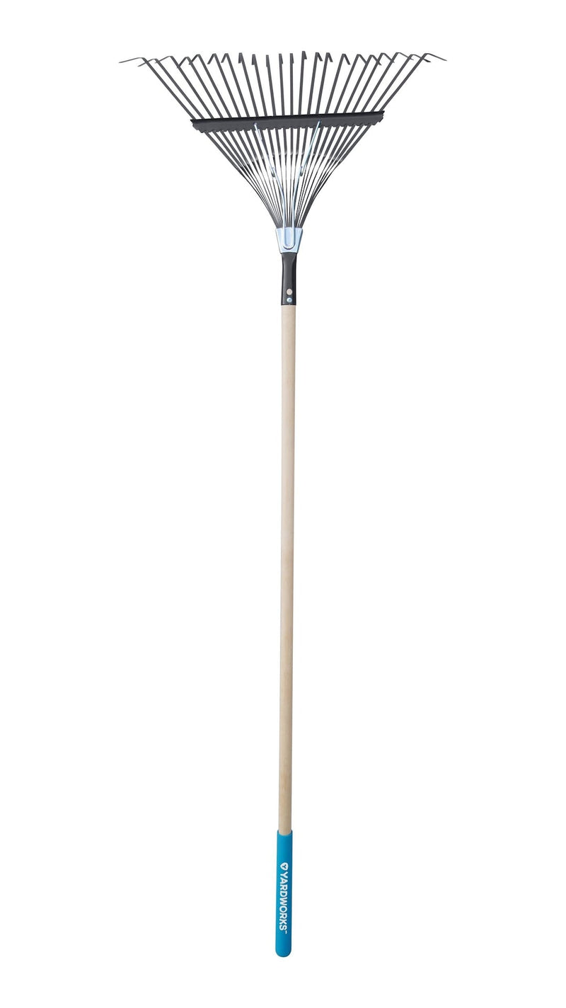 22-in Wide Metal 22-Tine Leaf Rake, 48-in Hardwood Shaft U4573
