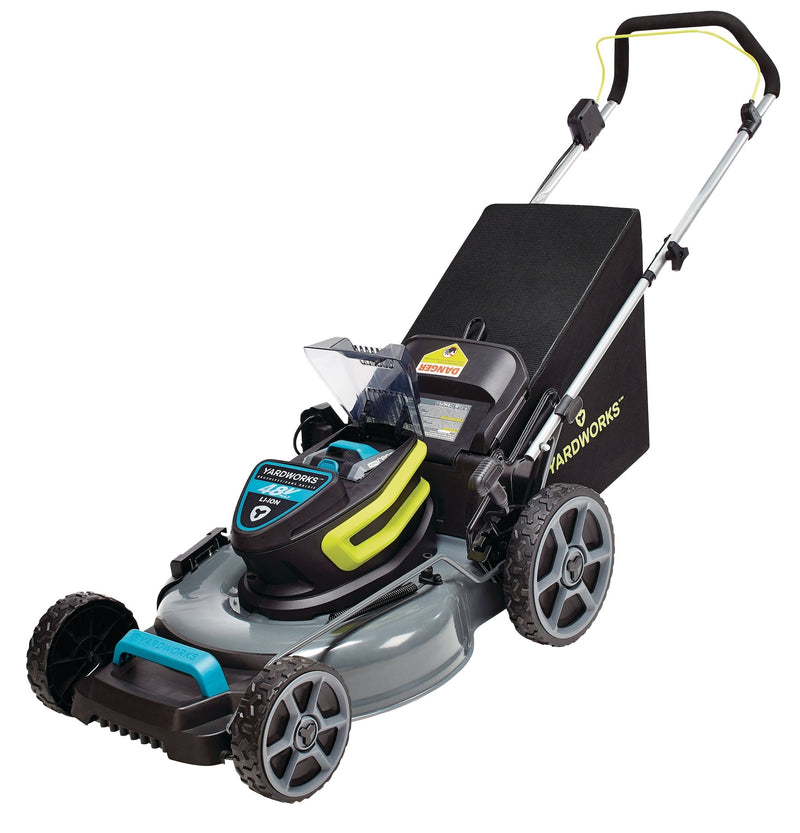48V 3-in-1 Cordless Brushless Push Lawn Mower, 20-in with 5Ah Battery & Charger F7413