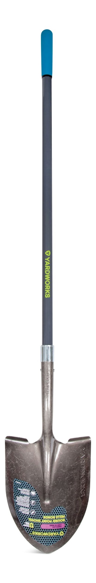 Ergo Steel Round-Point Long-Handle Shovel, 57-in Fibreglass Shaft N3650