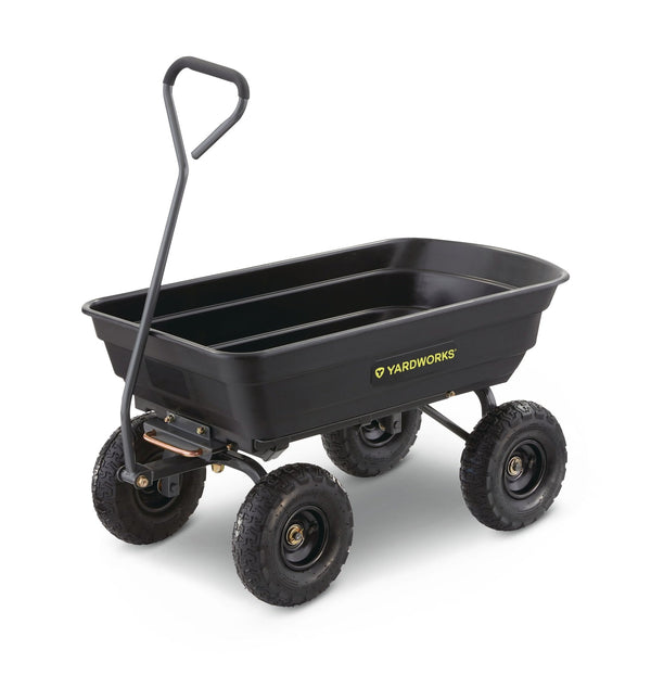 Poly Tray 4-Wheel Garden/Yard Cart, 600-lb S5515
