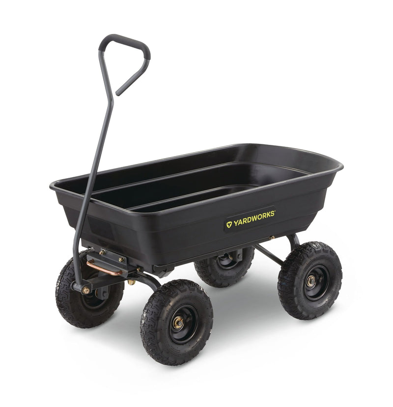 Poly Tray 4-Wheel Garden/Yard Cart, 600-lb S5515