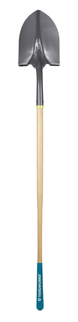 Tempered Steel Round Point Long Handle Shovel, 62-In, Hardwood Shaft