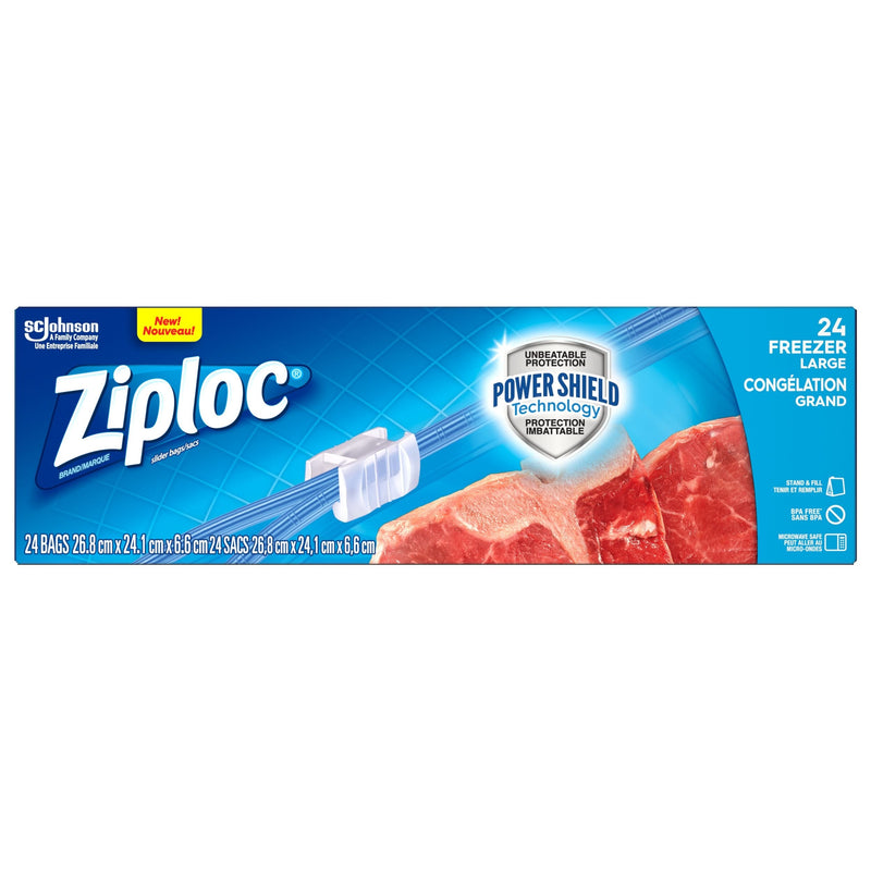 Large Slider Plastic Freezer Bag, 950-mL, 24-pk Y2741