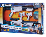 Double Hawk Eye & Micro Foam Dart Blaster Combo Pack with 24 Darts, Ages 8+
