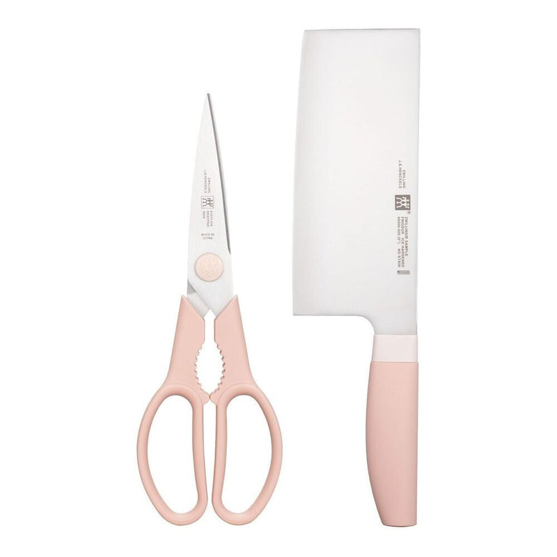 Multi-Purpose Stainless Steel Scissors & Knife Set, Pink, 2-pc U8060